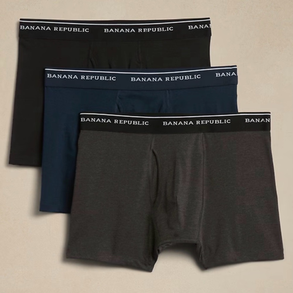 NWT Banana Republic Factory Men’s 3Pack Performance Black Underwear Sz L(36-38)